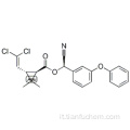 Ciclopropanecarbossilicoacido, 3- (2,2-dicloroetilene) -2,2-dimetil -, (57187399, S) -cano (3-fenossifenil) metilestere, (57187400,1R, 3R) - CAS 65731-84-2
